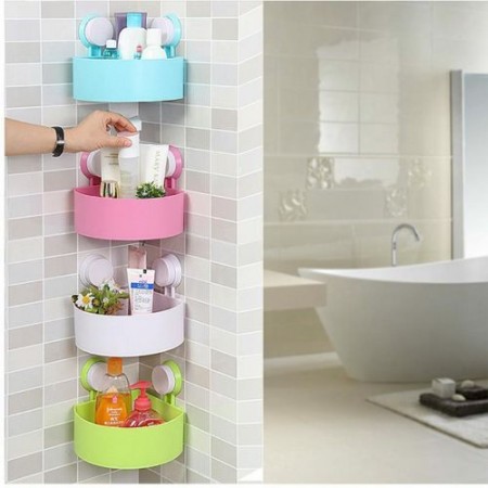 Plastic Corner Triangle Shelf(4pc)