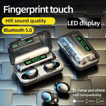 F9-5C TWS LED Digital Display Bluetooth 5.0 Wireless Earphones